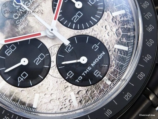 0307 Speedmaster Black Benom PVD Moon RMF Best Edition on PVD Bracelet Lemania HW WrinkleFree 7727